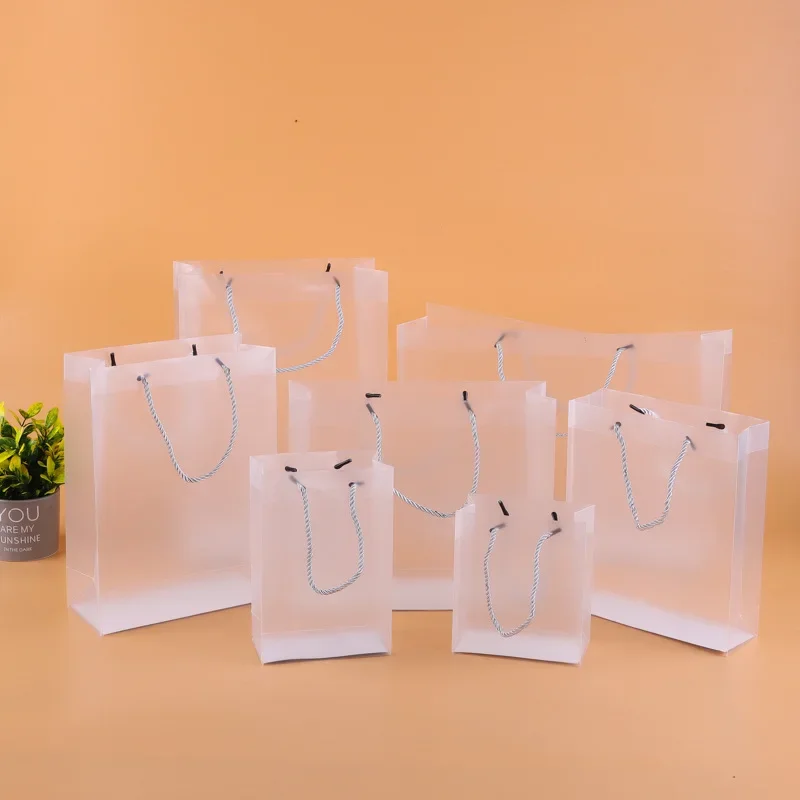 

10/20pcs Transparent Gift Bags Cosmetics Product Gifts Packaging Bag For Wedding Christmas Birthday Party Handbag