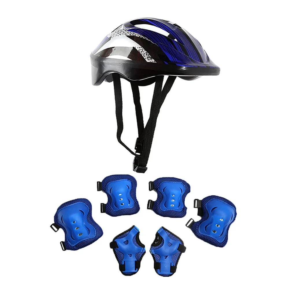 7-teiliges Kinder-Helm-Kniepolster-Set, verstellbare Knie- und Ellenbogenschützer, Kinder-Handgelenkschützer für Fahrrad, Radfahren, Roller, Skateboard, Schutz – Detail 11