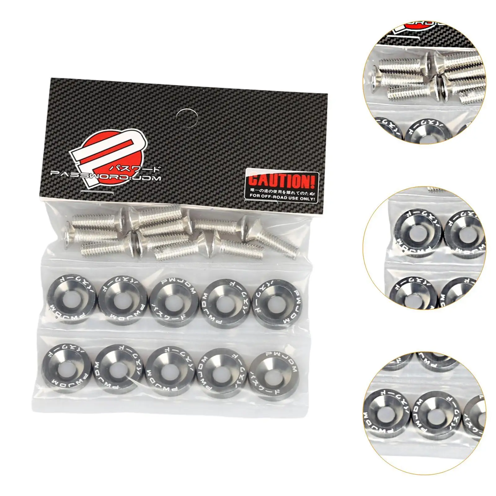 Stainless Steel M6 Fender Washer Engine Bay Dress Up Kit for Mechanical Accessories for Toyota Corolla Sprinter 1993 view 2