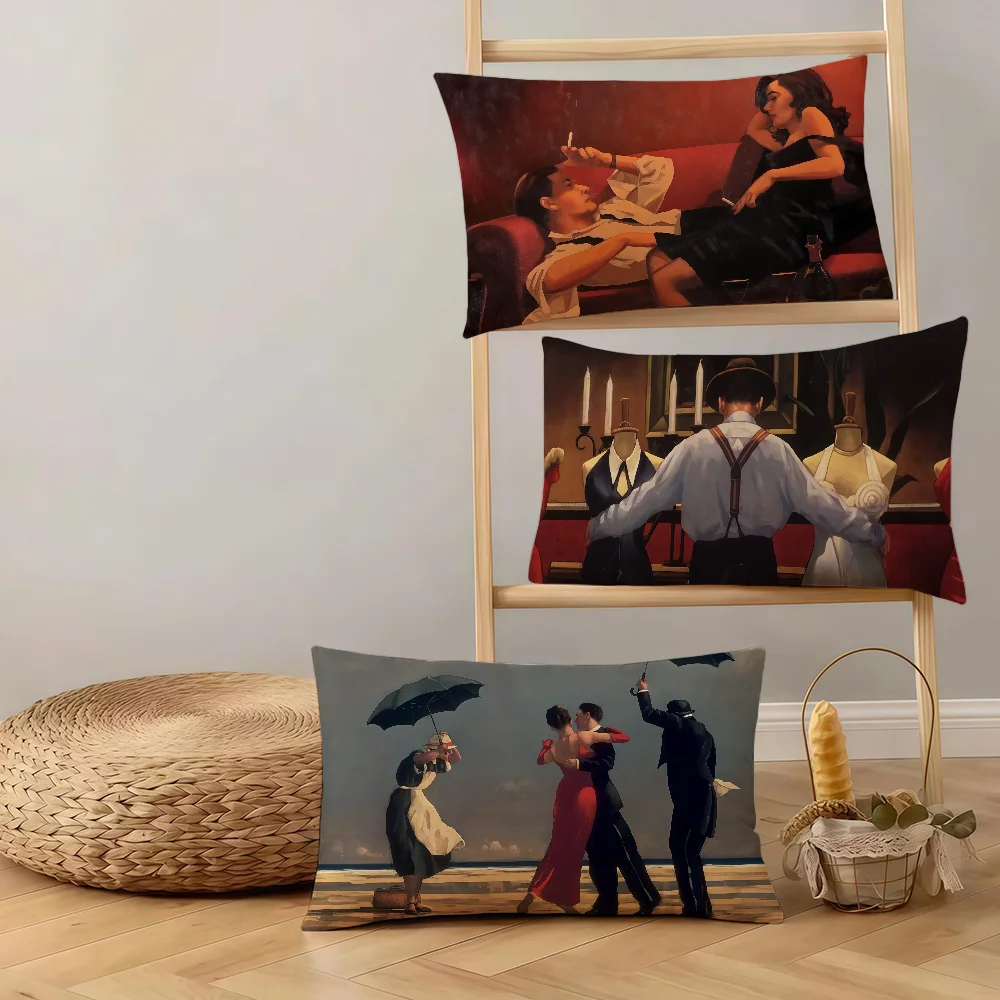 Scottish Artist J-Jack Vettriano cushion cover Rectangle Pillow Cover Hit Product Comfortable Warm Bedding Party Gift