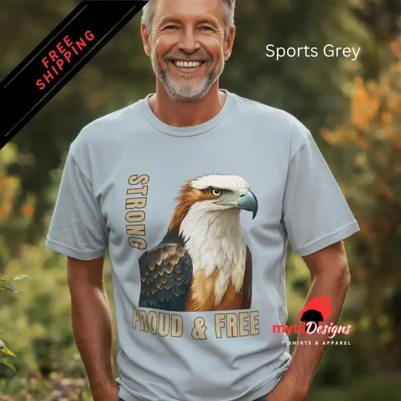 

Eagle T Shirt Strong Proud Free Patriotic Freedom Pride Men s