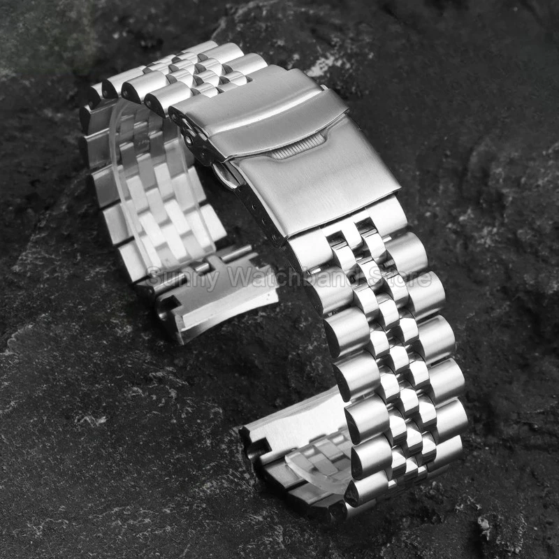 Curved Interface Exquisite Stainless Steel Watch Chain 22mm for Seiko Turtle Series SRP777J1SRPE99K1 Steel Watch Strap Durable