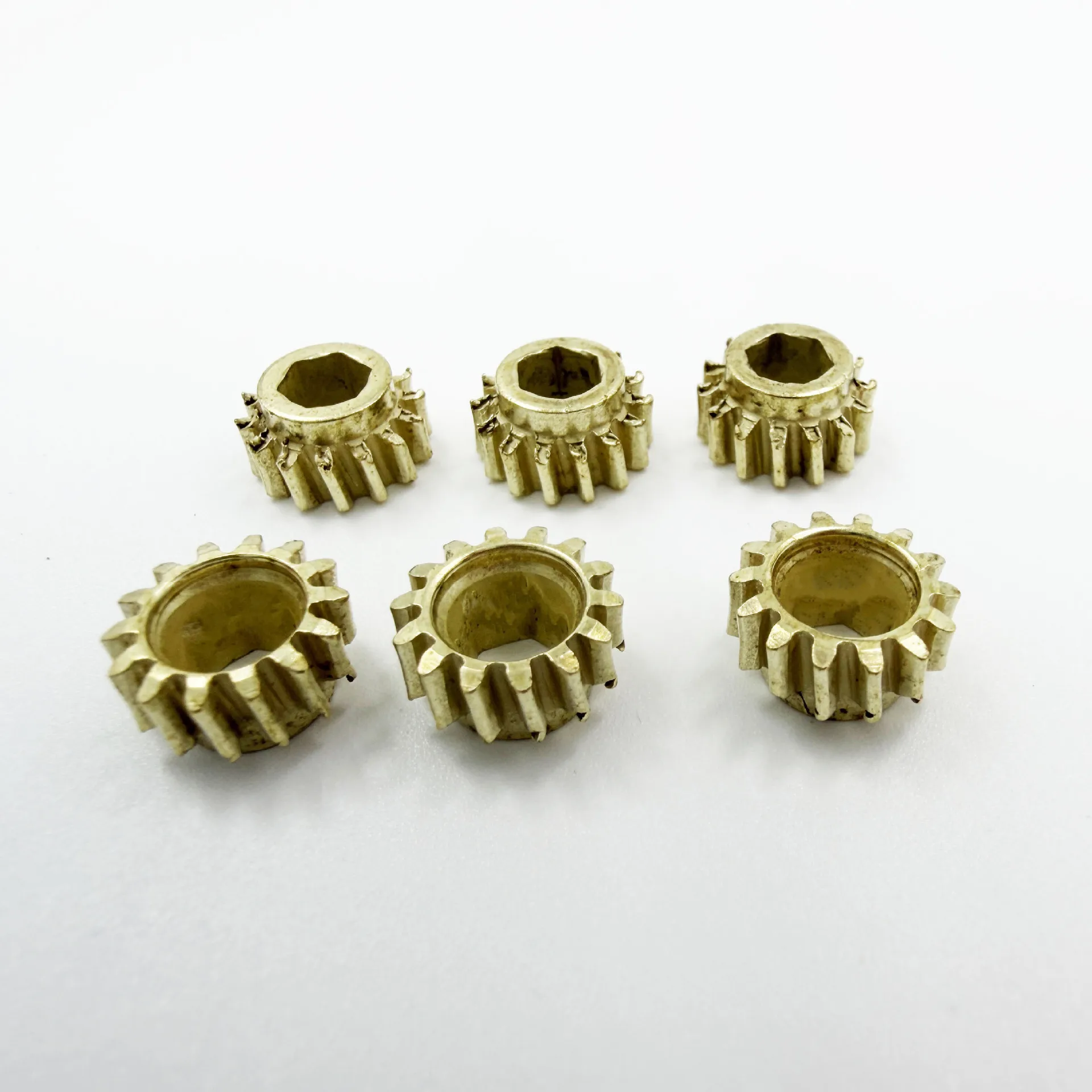 14-Tooth Guitar Tuning Peg Gear Gold Plated Internal Gear Iron Material Hex Hole / Hexagonal Bore String Post Winding Gear