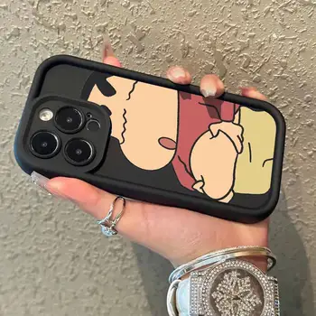 C-Crayon S-ShinChan Cartoon pro Apple iPhone 17 17Air 16 16E 15 14 13 12 Mini 11 Pro Max Oční žebřík Pouzdro na telefon Funda Cover Capa 6 nejlepší prodej Pouzdro na iPhone s pastelkou Shin Chan - №5