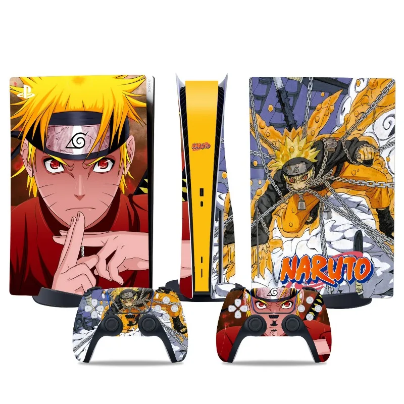 غطاء ملصق جلدي رقمي جديد من Naruto PS5 لوحدة التحكم PlayStation 5 ووحدة التحكم ملصق حماية مضاد للماء من Itachi