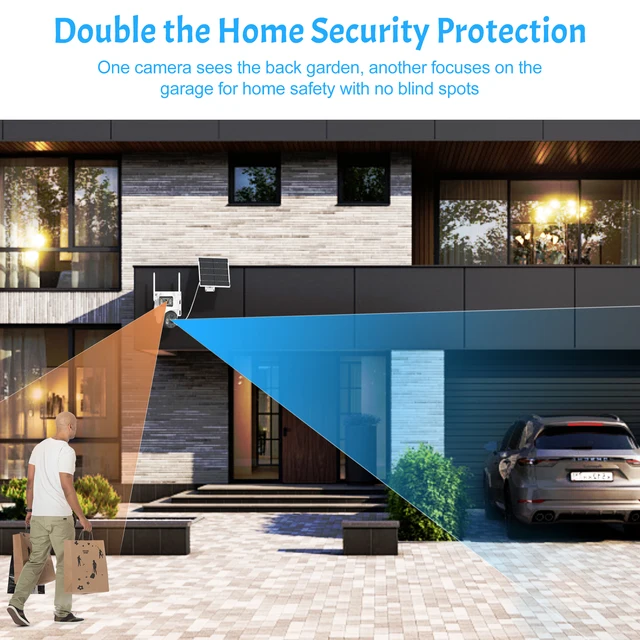 Dual Lens 3K Outdoor Camera 4G Security Surveillance System IP Camera with PIR Motion Detection And Night Vision BP9 3