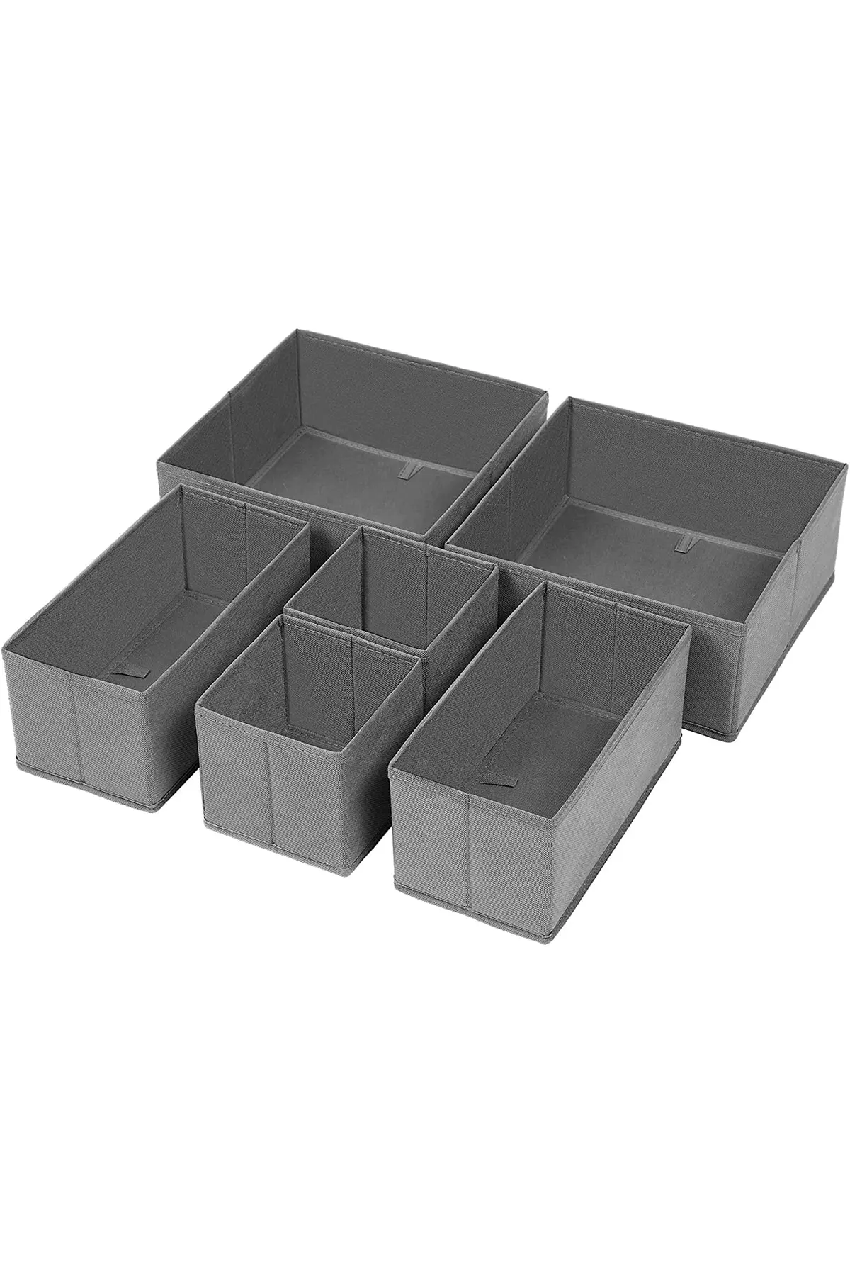 6 Pcs Gray Drawer Organizer Organizer Set-High Quality-New Model Very Useful 2022