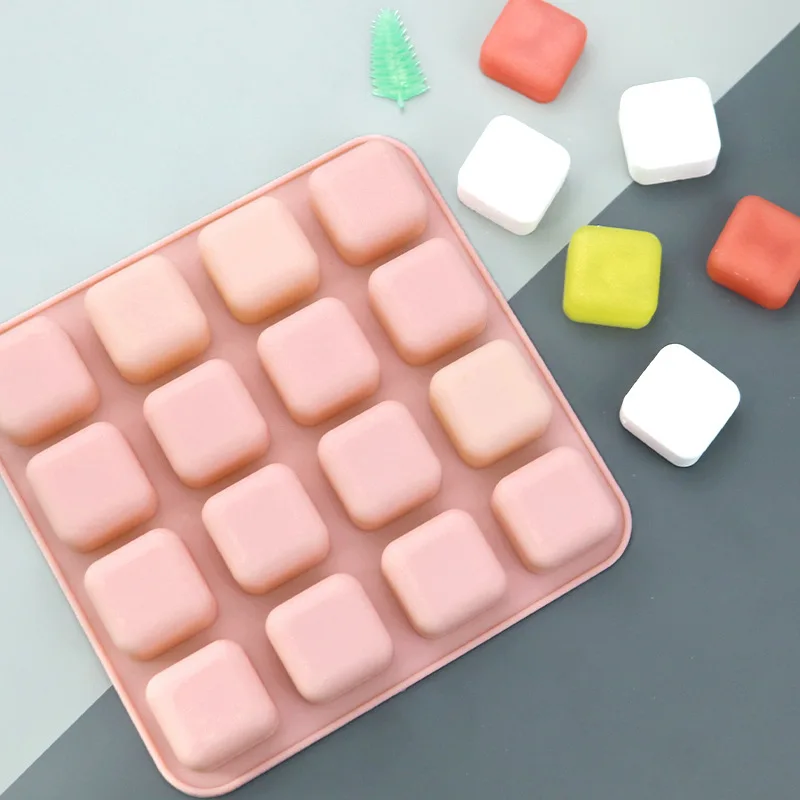 16Cavity Square Cake Baking Silicone Mold Jelly Chocolate Truffles Brownie Pudding Molds Soap Making Mould Cake Decorating Tools