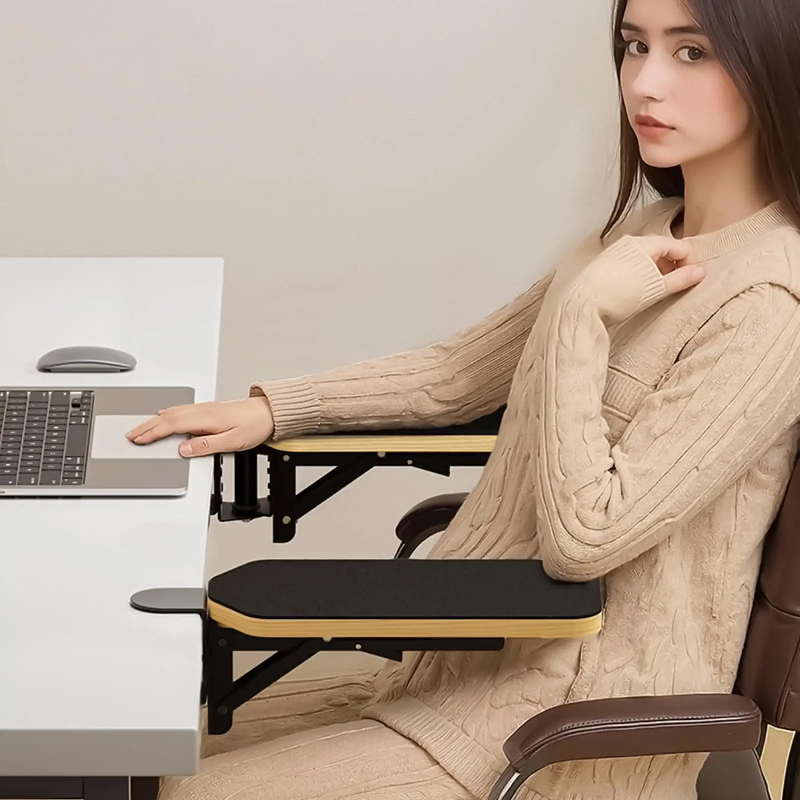 Wooden Desk Computer Arm Rest Desk Arm Rest Pad 90 Degree Adjustable Folding Desk Arm Rest Wrist Support For Typing Gaming