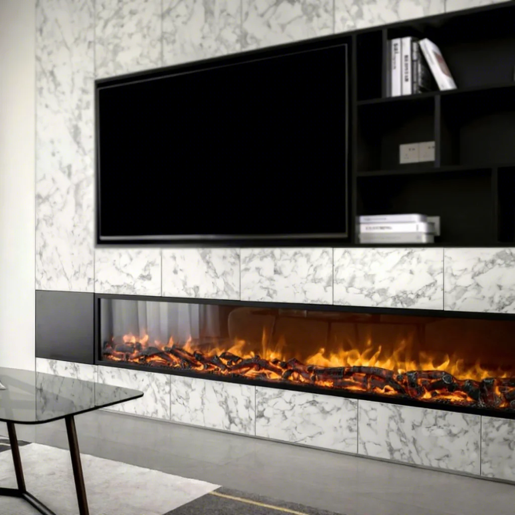 High Simulation Dynamic Flame Environmental Protection Intelligent Remote Control Led 1300mm Electric Fireplace