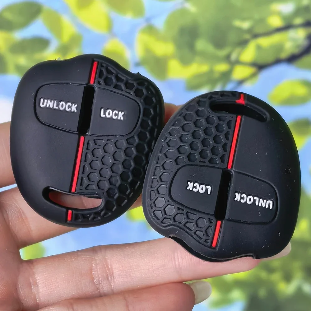 Durable Soft Honeycomb‑Textured Silicone Remote Key Case for Mitsubishi Lancer EX Pajero Grandis Anti‑Slip Auto Key Fob Holder