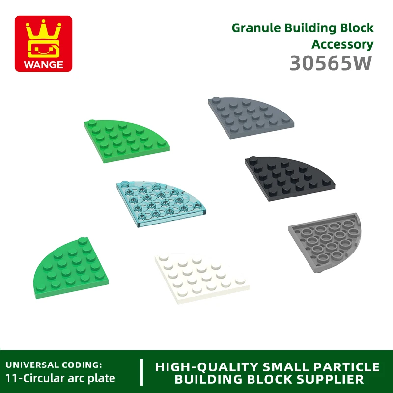Wange 39 Stück/Set 30565W Runde Eckenplatte 5 X 5 Löcher Sammlerstücke Block Moc Farbzubehör Kompatibel mit Brick DIY Teilen
