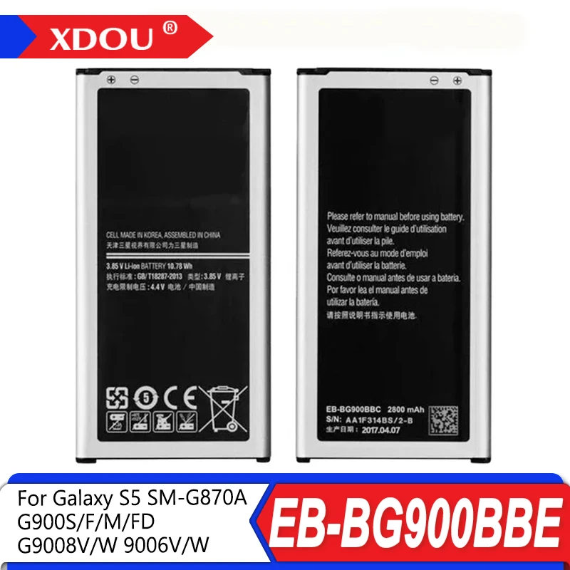 

Brand New EB-BG900BBE EB-BG900BBU Battery 2800mAh For Samsung Galaxy S5 S5 900 G900F/S/ I G900H 9008V 9006V 9008W NO NFC