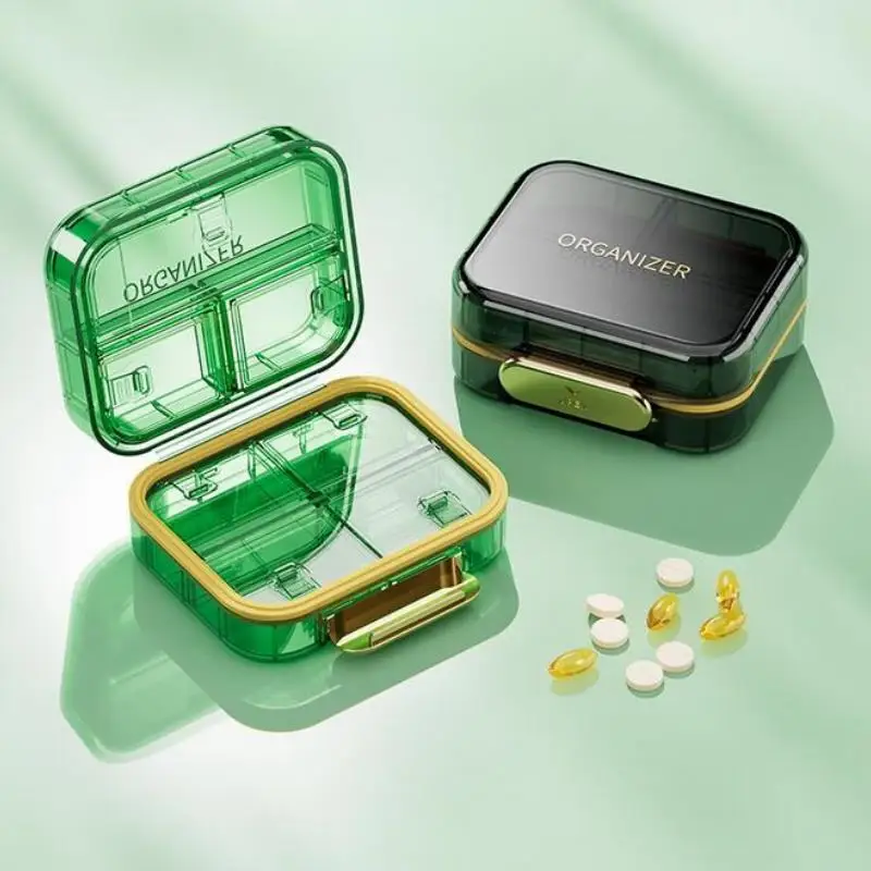 Convenient Pill Box Dust Proof Secure Closure Mini Dispenser Tablet Pill Organizer Case Dispenser Outdoors Travel Tablet Holder