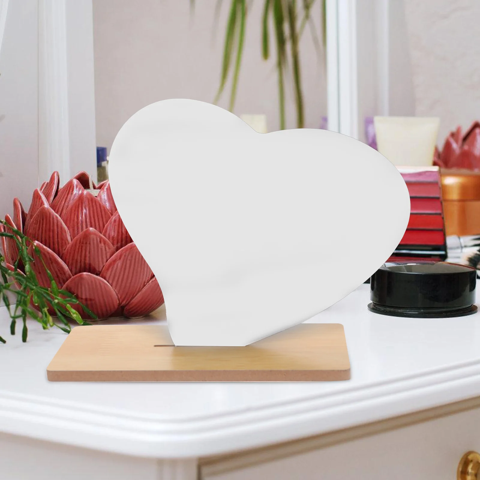 1Set Irregular Heart Makeup Mirror Frameless Vanity Table Decor Clear No Distortion Exquisite Craftsmanship