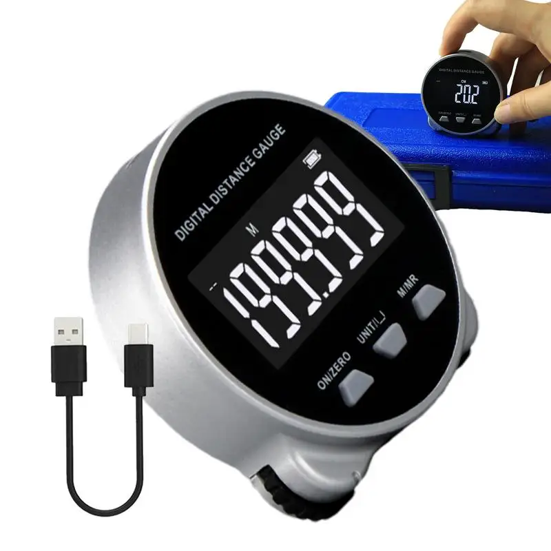 Lcd Display Digital Ruler Type-C Electronic Tape Measure With Rechargeable High Accuracy Handheld Length Measuring Tool