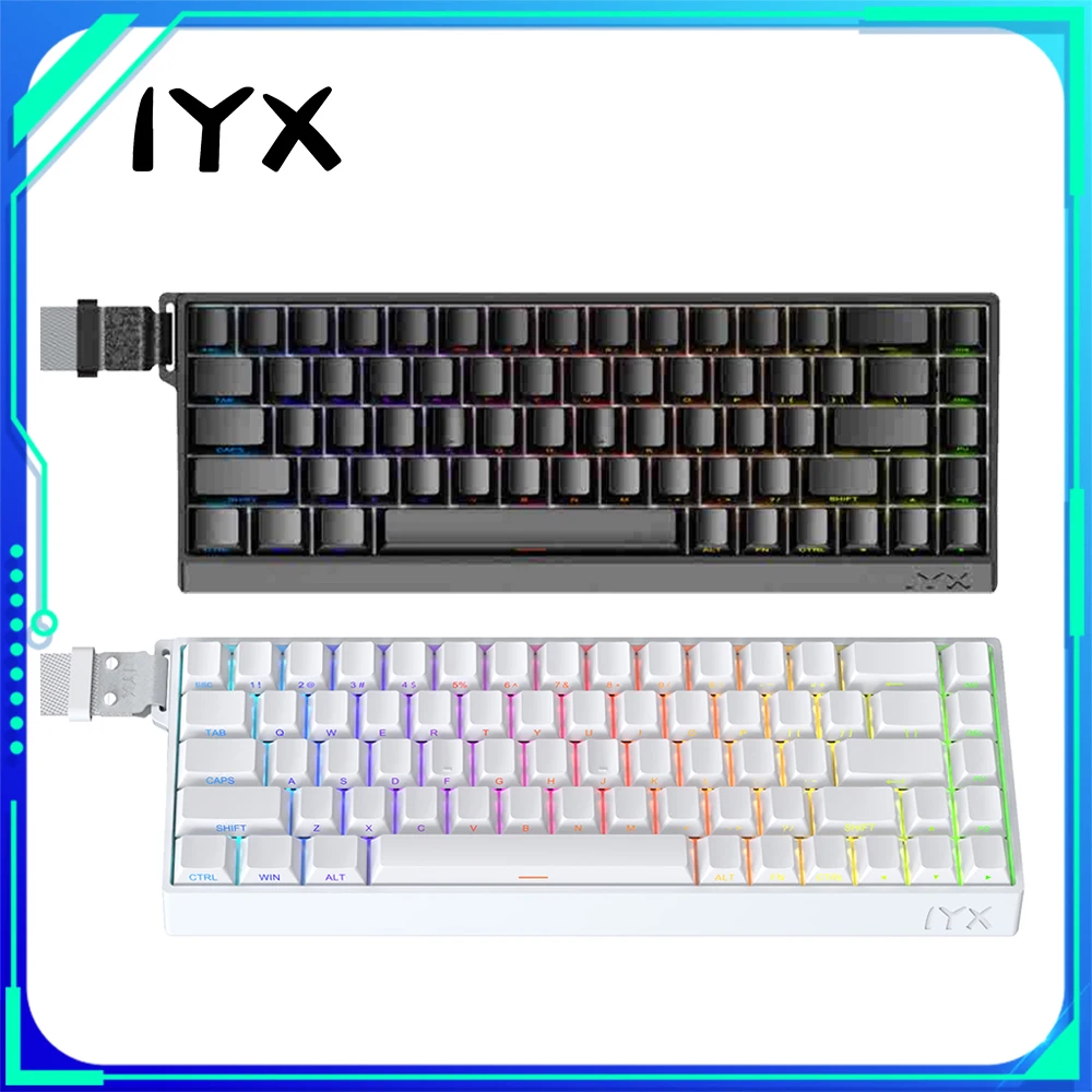 IYX MU68 PRO Black Magnetic Switch Gaming Keyboard Aluminum Alloy Quick Trigger Mechanical Keyboard Custom Pc Gamer Varolant