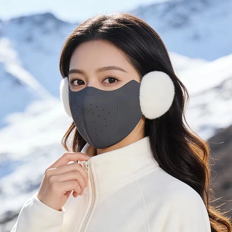 GJ DKZ46 2026 Factory Oem Fashion  Custom Winter Coldproof Wind-proof Face Cover Warming Outdoor Protection Face Warm Ears Warm