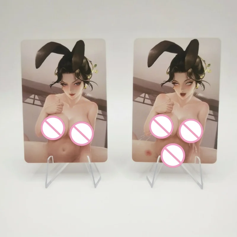 Hot Sexy Anime Girl Cards Bunny Girl Hentai Comics Big Boobs 2Pcs/Set Sexy Goddess Nude Card Toys Birthday Adult Gifts