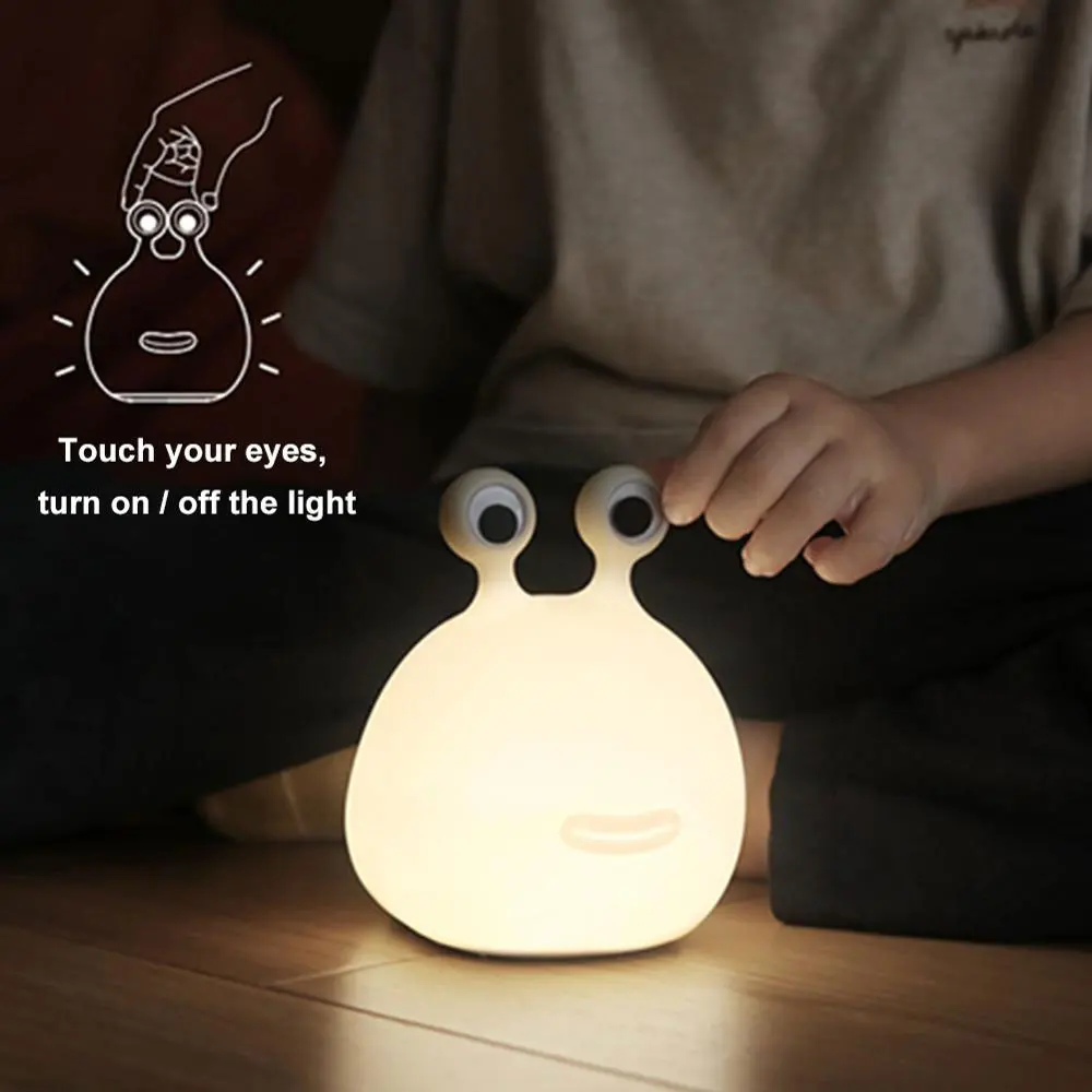 

Bedroom Slug Night Lights Touch Sensor Lamp Children's Holiday Gift USB Charging Home Decoration Silicone Toy Led Light