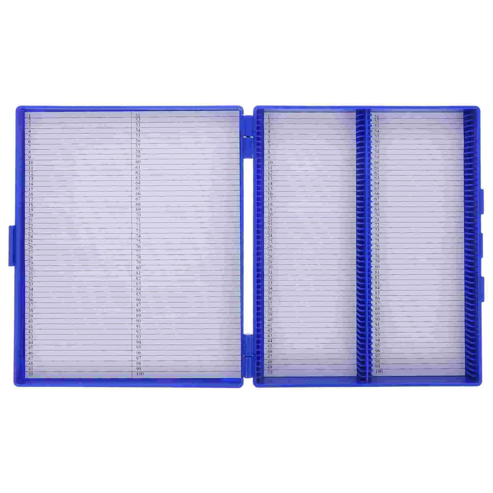 Practical Microscope Slide Storage Case 100-Place Specimen Box 100-Slot Microscope Slide Storage Organizer Laboratory