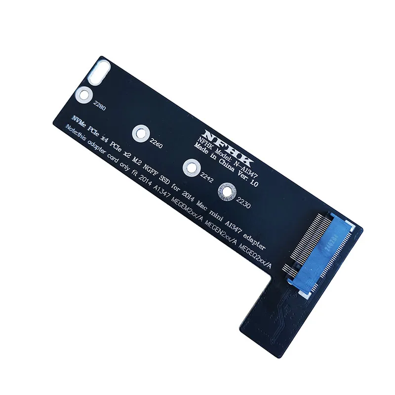 M key NVMe M2 SSD to For Apply Mac Mini 2014 A1347 MEGEN2 MEGEM2 MEGEQ2 Adapter Raiser PCI express NGFF 760P 600P Riser Card NEW