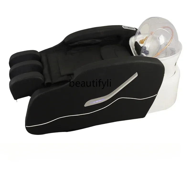 X Automatic Intelligent Electric Massage Shampoo Bed Barber Shop Flushing Bed Water Circulation Head Treatment Fumigation