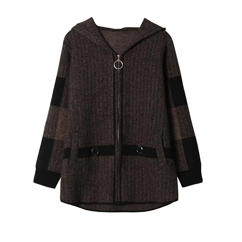 Wool Blend Coats Womens Woolen Coat Double Collar Autumn Tweed Double-Breasted Contrasting Elastic Waist Hardshell Flounce Bell