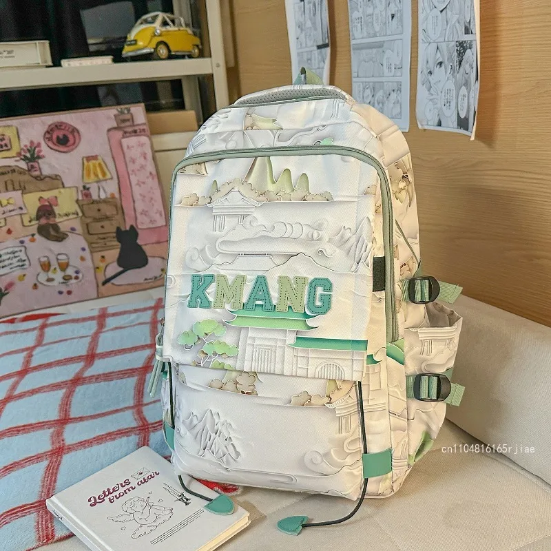 New Fashionable Student Backpack Versatile Large Capacity Women's Backpack for Traveling Girls Multi Functional Storage Backpack