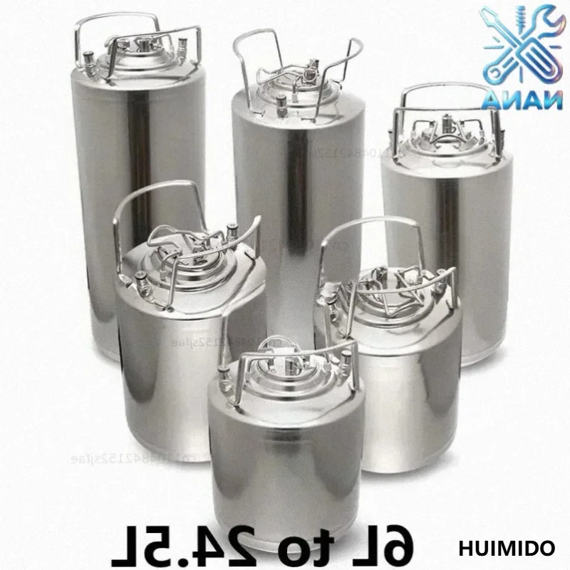 304 Stainless Steel Nitrogen Coffee Pot Keg Ball Lock Pressurize Growler Dispenser Home Brew Beer Brewing Craft Barrel