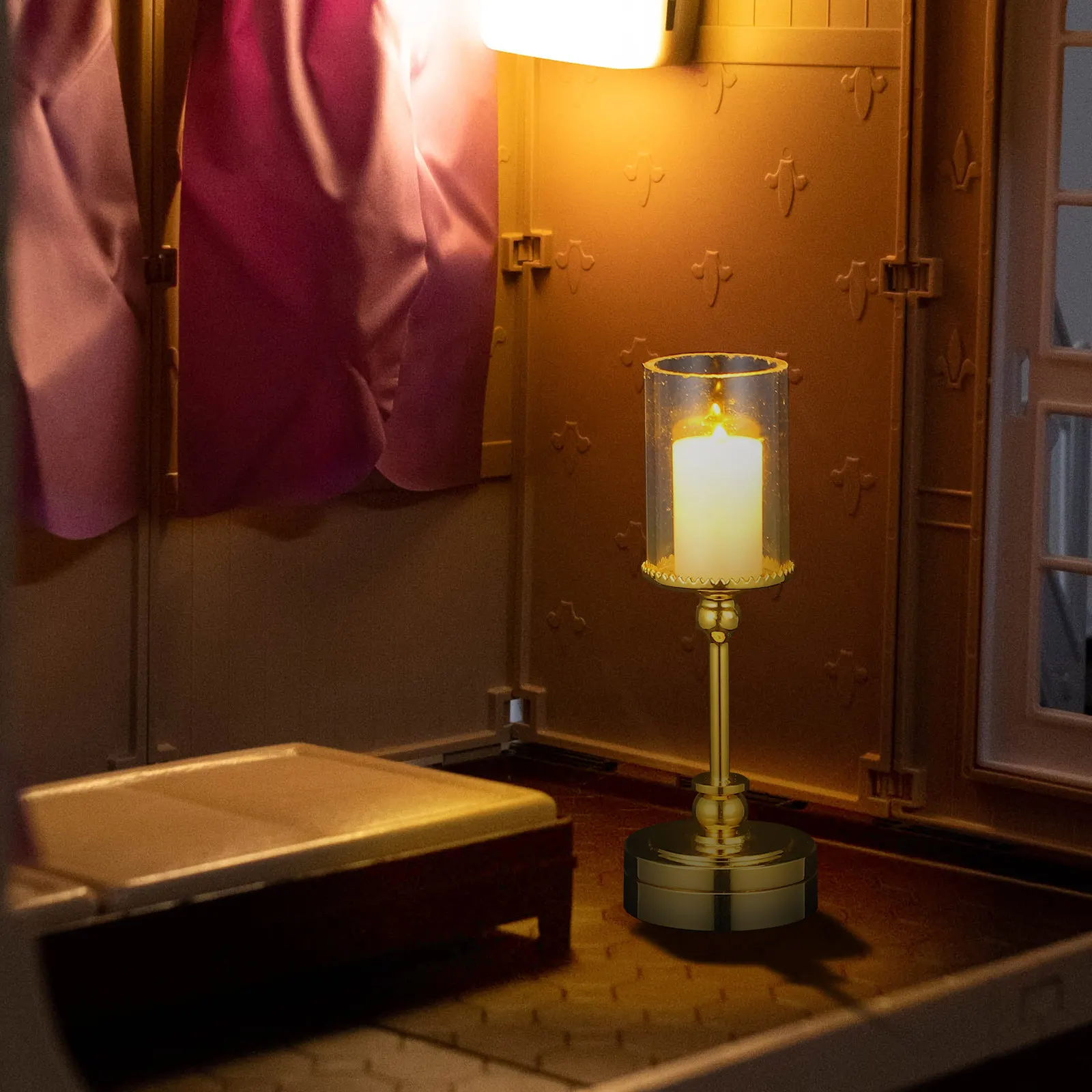 

Миниатюрная лампа для миниатюрного домика, изысканный декоративный светильник с гладкой поверхностью, креативный аксессуар для миниатюрного домика