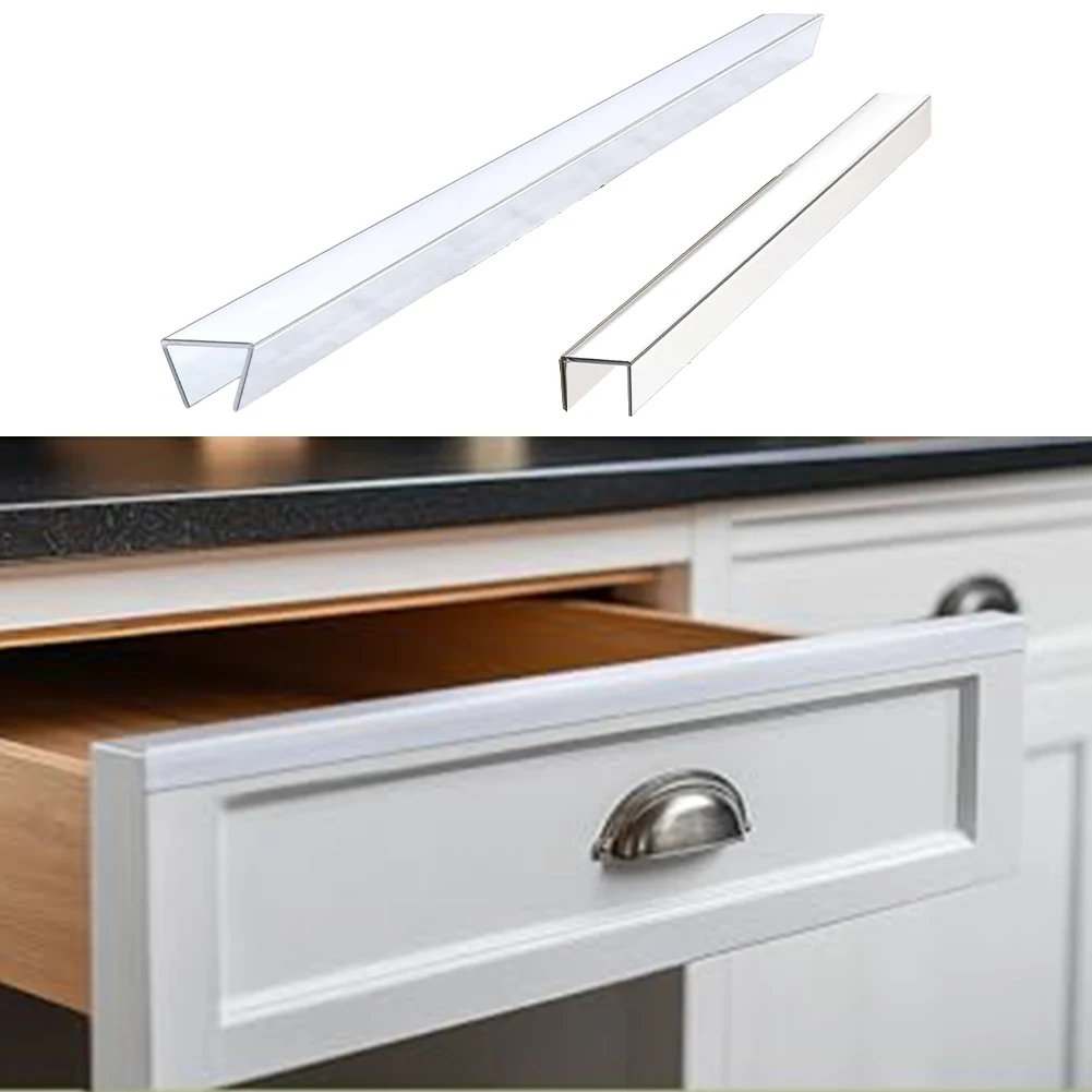 

4 PCS Sturdy Cabinet Door Protector PVC Fits 3/4-inch Thick Door Measuring 17.72 Inches Easy Install Edge Guard Pads Parts