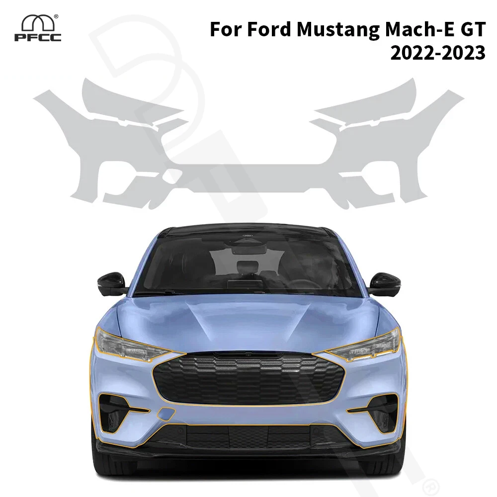 

For Ford Mustang Mach-E GT 2022 2023 TPU Car Paint Protection Film Pre-cut PPF Anti-Scratch Clear Bra Resistant Repairable Kit