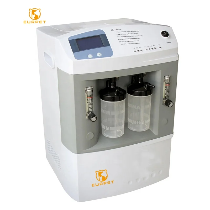 EURPET Veterinary Instrument Portable Oxygen Concentrator 5 Liters Animal Products for Pet Clinic