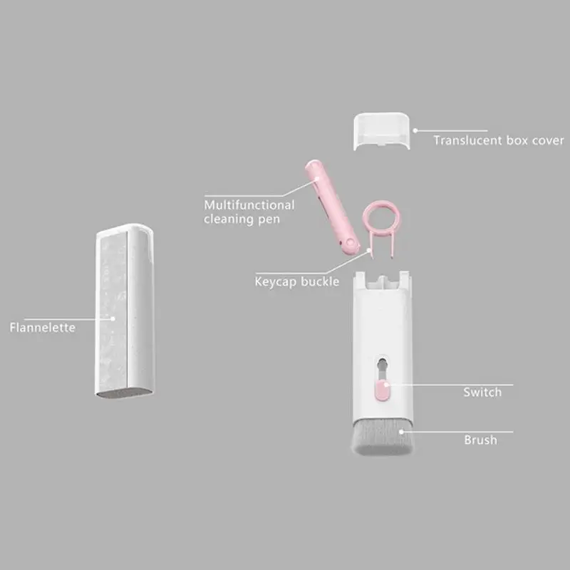 7-in-1 Computer Keyboard Cleaner Brush Kit Earphone Cleaning Pen For Headset Keyboard Cleaning Tools Cleaner Keycap Puller Kit
