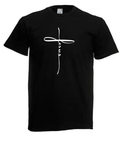 Herren t-shirt jesus christian kreuz christlich religiöse signatur cros bis 5xl