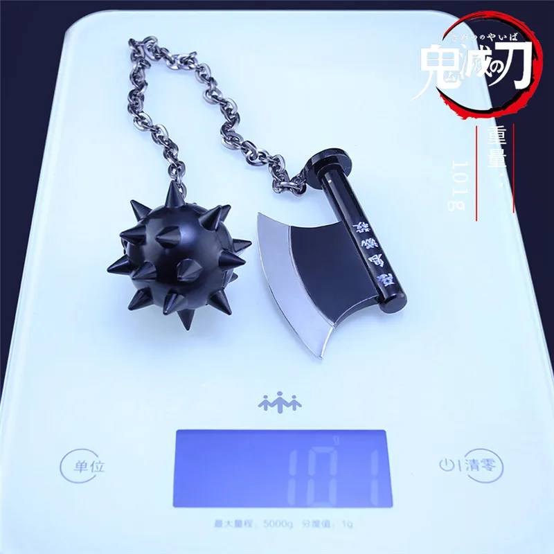 Anime Cosplay Duivelse Jager Rockpijler Himijima Gyoumei Ketting Hamer Wapen Model Nichirine Blade Wapen Prop