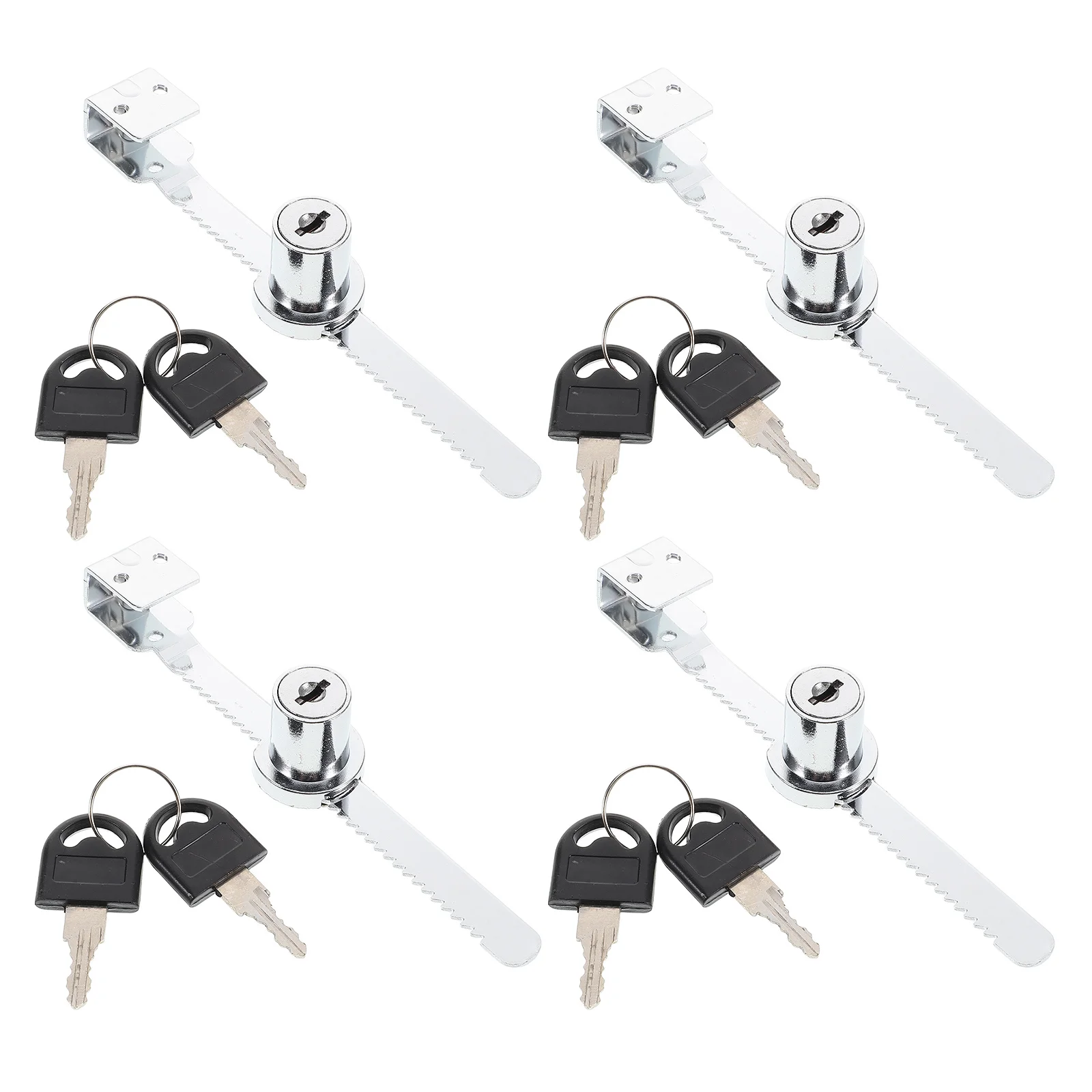 

4Pcs Sliding Glass Door Lock Secure Metal Cabinet Lock Display Case Locking Hardware for Storage Display Cabinet