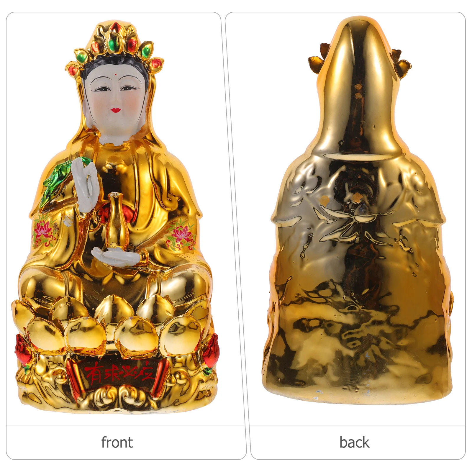 

Vintage Avalokitesvara Decor Ceramic Craft Chinese Style Home Ornament Unique Design Desktop Adorn Exquisite Workmanship