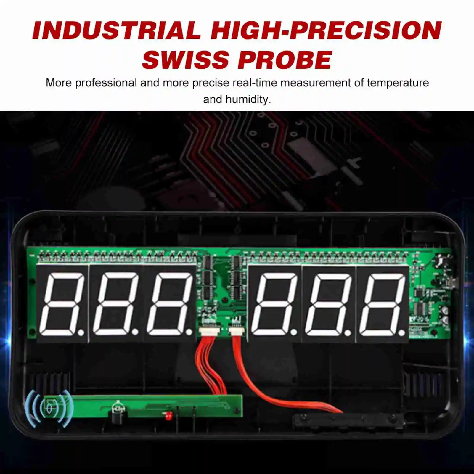 TASI Intelligent temperature -20℃-80℃ LED digital display wall mounted industrial agricultural household digital hygrograph