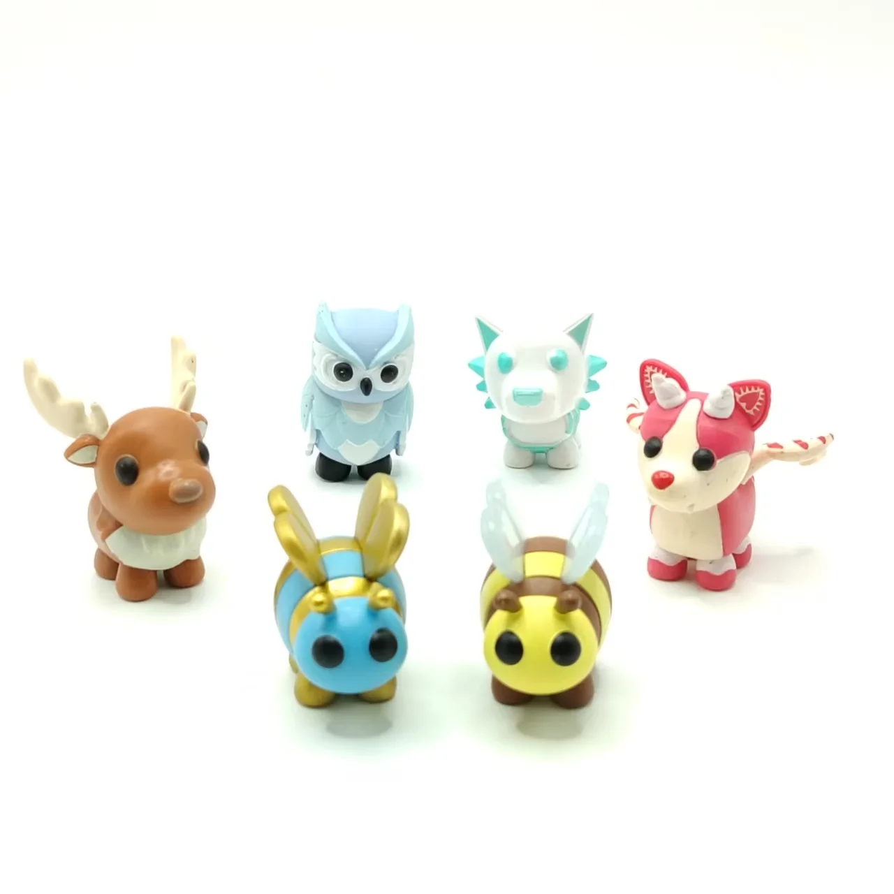 Figuras de Acción Originales Adopt Me Pets, Abeja, Búho, Reno, Colección de Juguetes Decorativos, Regalos de Navidad para Niños