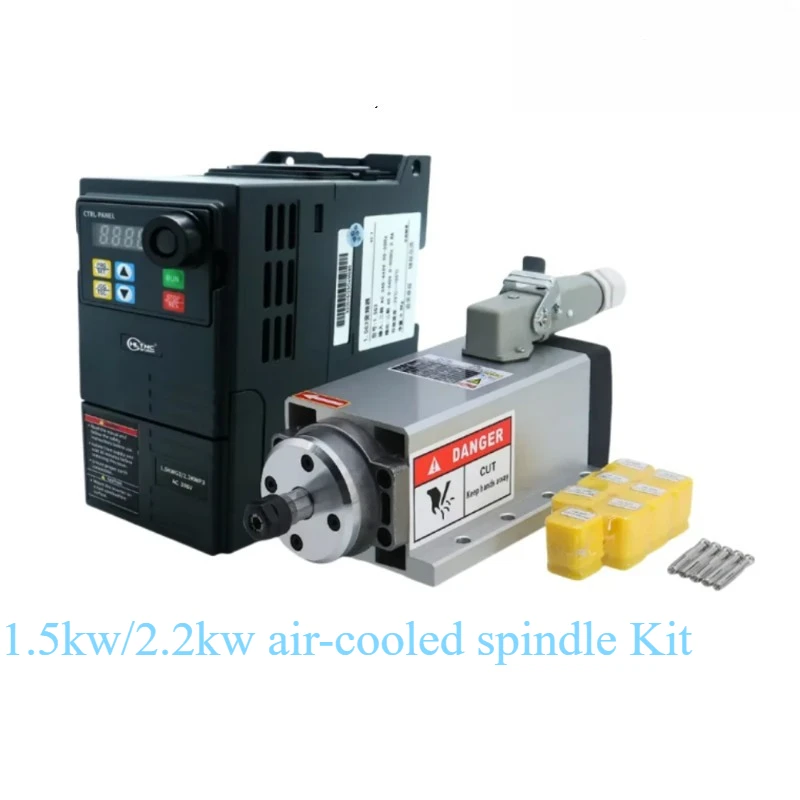 1.5KW 2.2KW 220V AC Air Cooled Spindle Kit With HS320 400Hz Inverter VFD ER11 ER20 Collect For CNC Engraver Milling Router