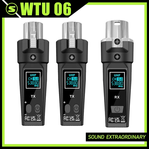 Micrófono dinámico, convertidor UHF inalámbrico, sistema de micrófono inalámbrico XLR, transmisor y receptor de micrófono para mezclador de Audio y guitarra