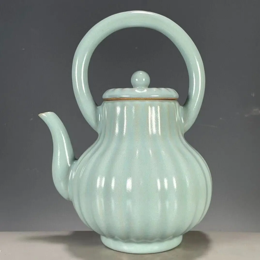 

Изысканный китайский фарфоровый чайник династии Сун Ru, фарфоровый чайник, ваза