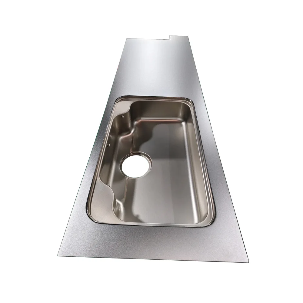 304 solid stainless steel scratch-resistant board snow crystal sandblasted chrome countertop 5mm countertop integrated welding