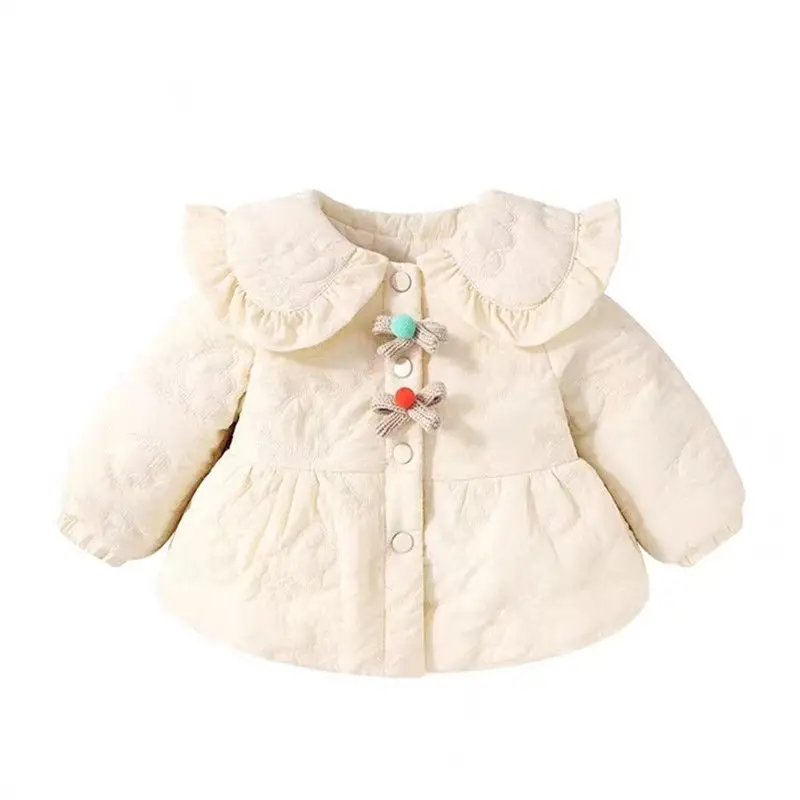 Girls Cotton Coat Winter 2026 New Baby Stylish Fleece Quilted Young Kids Cotton Coat Winter Kids Jacket