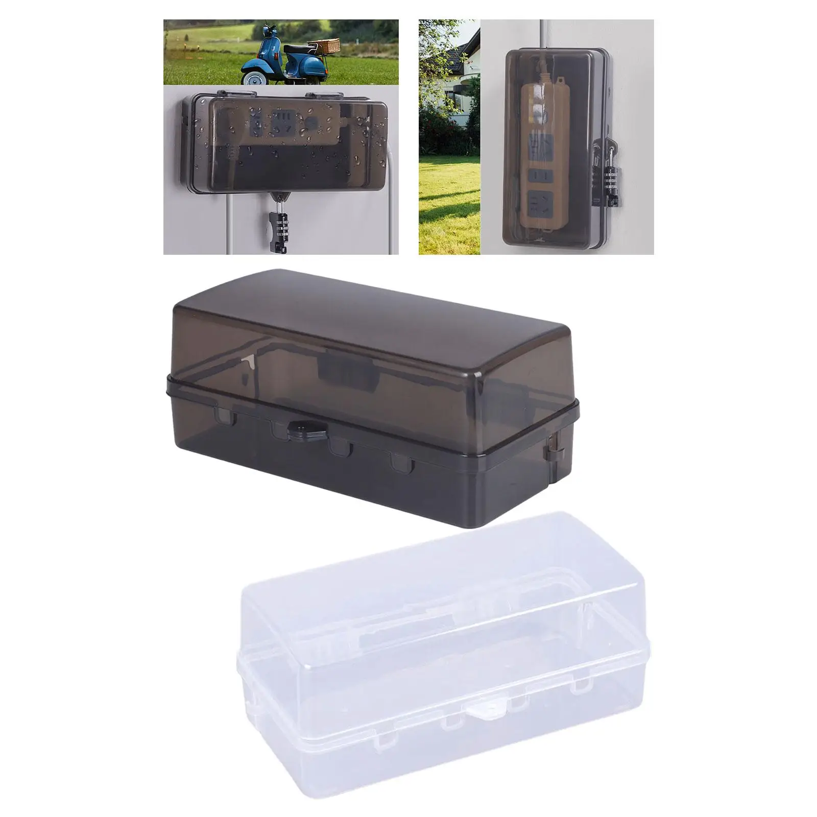 Outdoor Waterproof Power Box Electrical Outlet Enclosure Rainproof Lockable Socket Storage Case for EV Charging Accessories