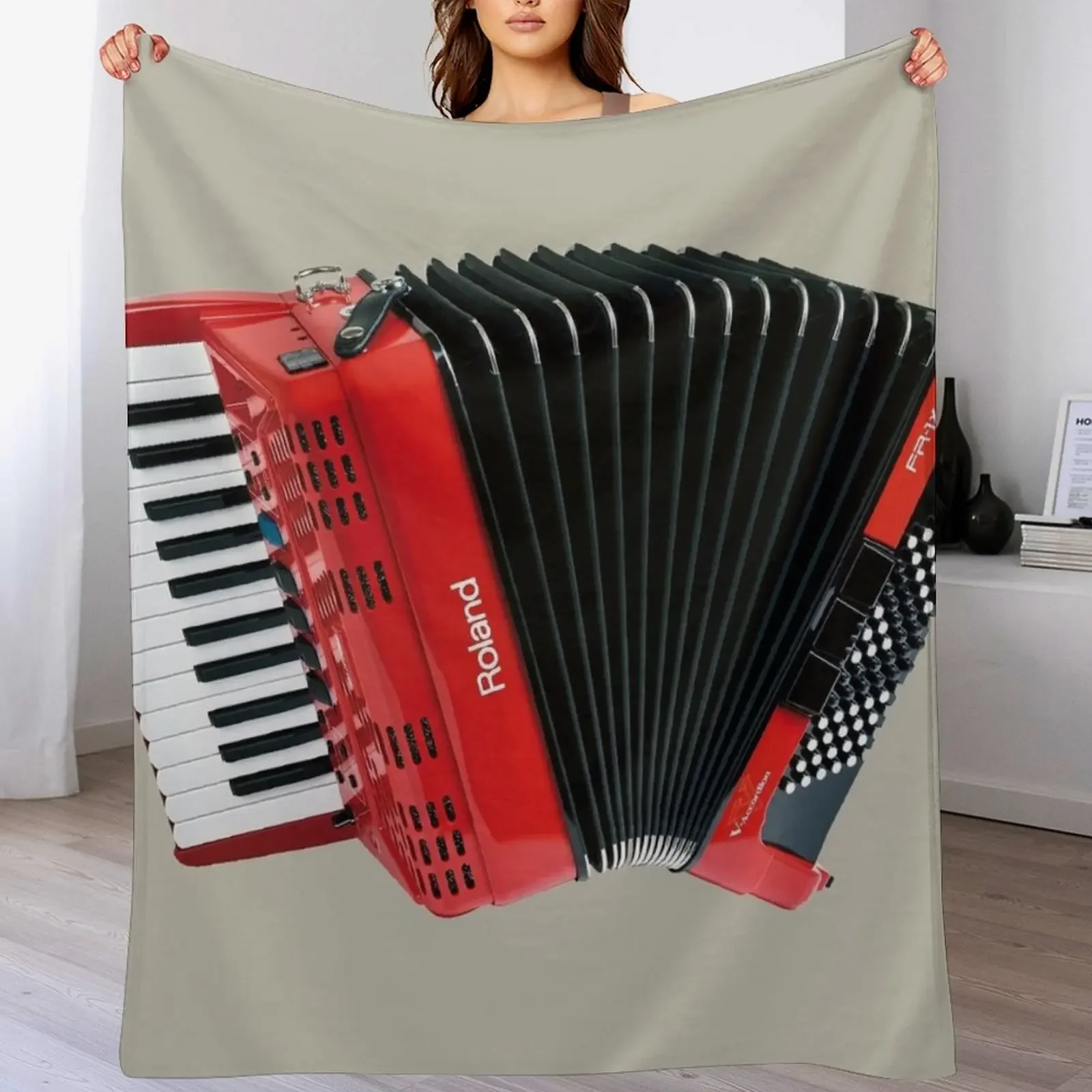 

Accordion To You Throw Blanket Warm Accent Blanket for Living Room Decoration