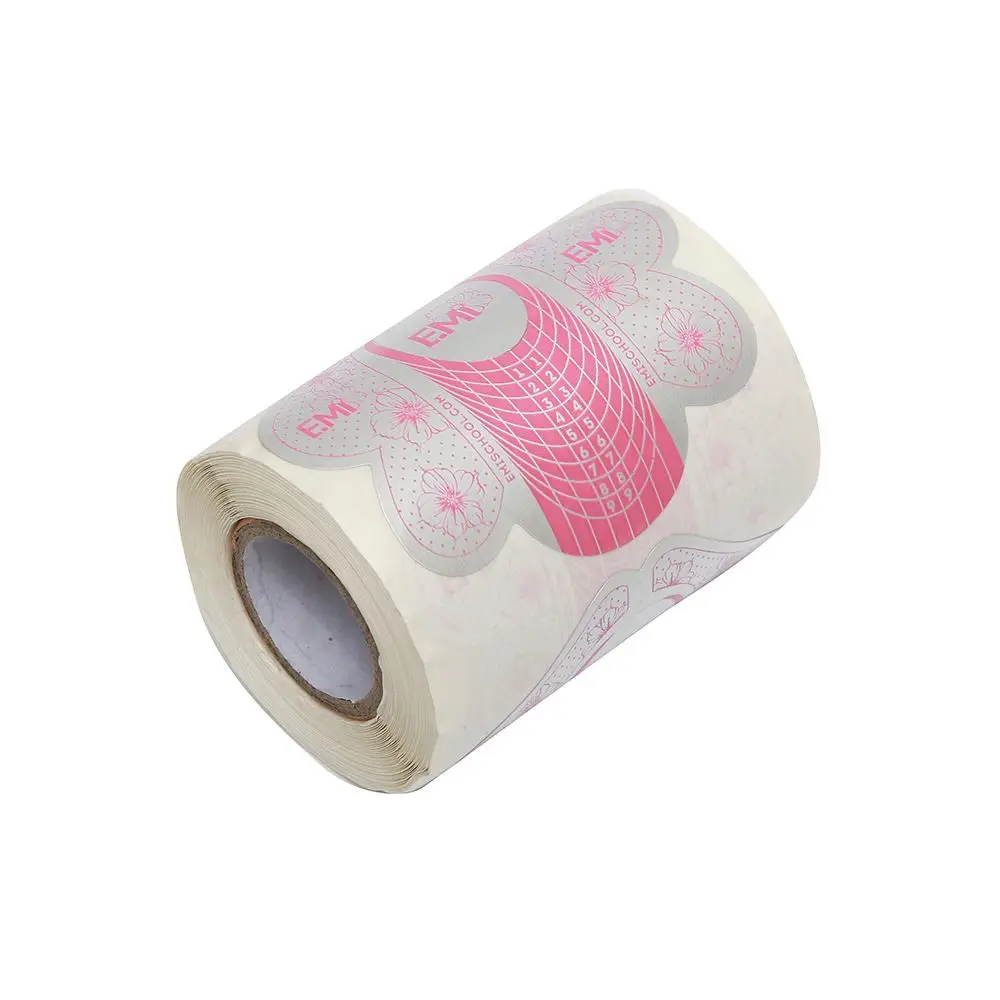 100 قطعة/لفة المهنية الموسعة الأشعة فوق البنفسجية هلام أشكال منشئ دليل ملصق DIY بها بنفسك مانيكير الأظافر وهمية مسمار ملصقات الأظافر ورقة صينية