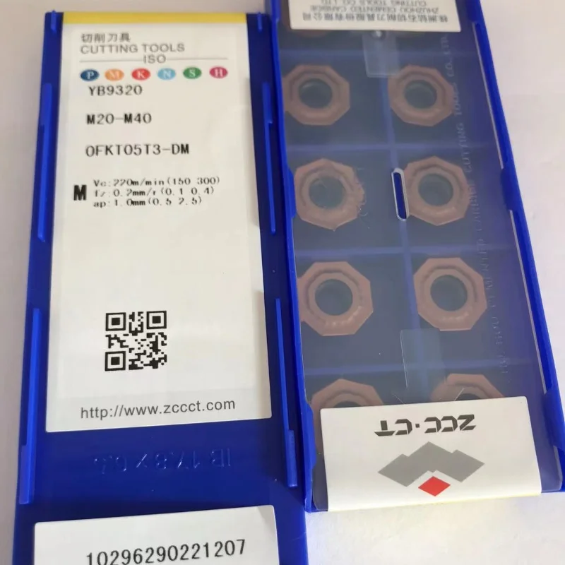 OFKT05T3-DM YB9320 /OFKT05T3-DM YBD252 /OFKT05T3-DM YBM251 /OFKT05T3-DM YBM253 CNC Alat Putar Pisau Sisipan Karbida 10 Buah